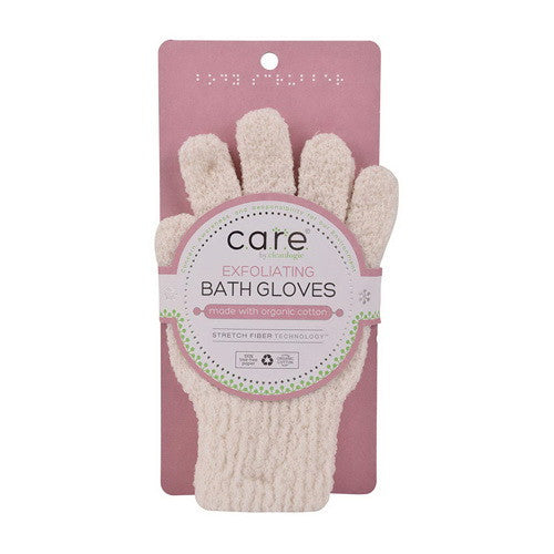Clean Logic Care Exfoliating Bath Gloves Made with Organic Cotton, 1 Pair